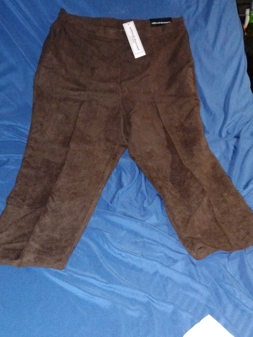 Alfred Dunner Brown Suede-Effect Trousers